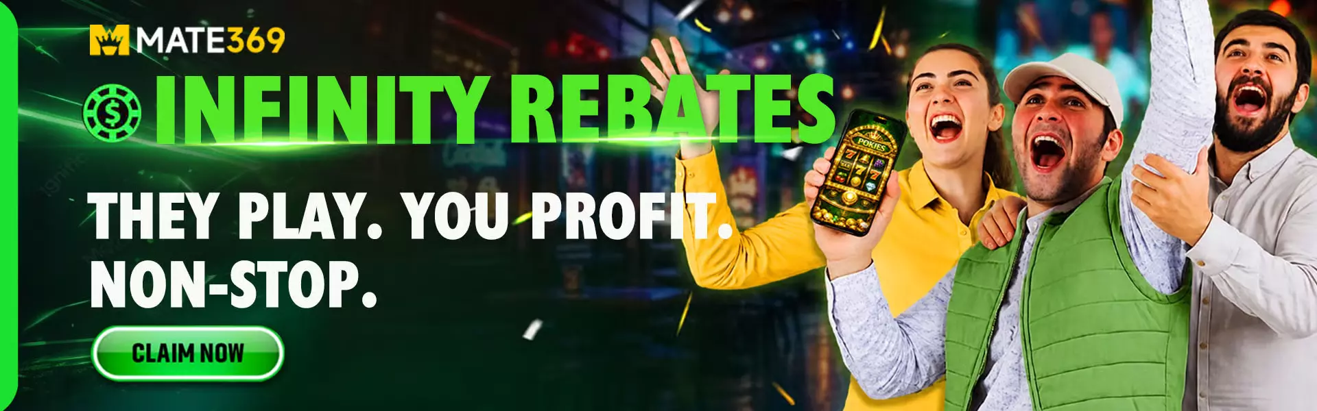 MATE369 Infinity Rebates: They Play, You Profit Non-Stop!